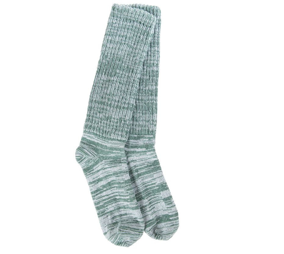 Worlds Softest Socks Slub Slouch Crew Sock, Color: Spruce