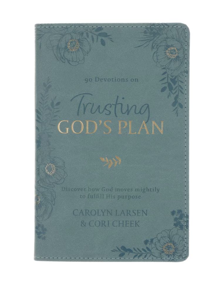 Trusting God’s Plan devotional with faux leather cover, inspirational Christian book for faith and encouragement