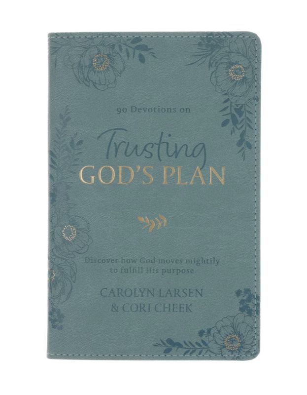 Trusting God’s Plan devotional with faux leather cover, inspirational Christian book for faith and encouragement