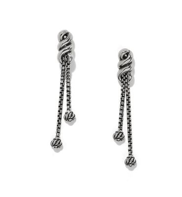 Interlok Twist Double Post Drop Earrings