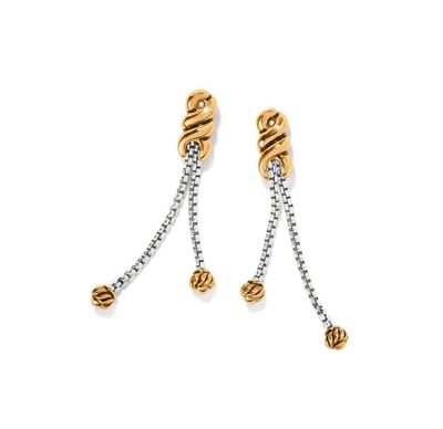 Interlok Twist Double Chain Post Drop Earrings