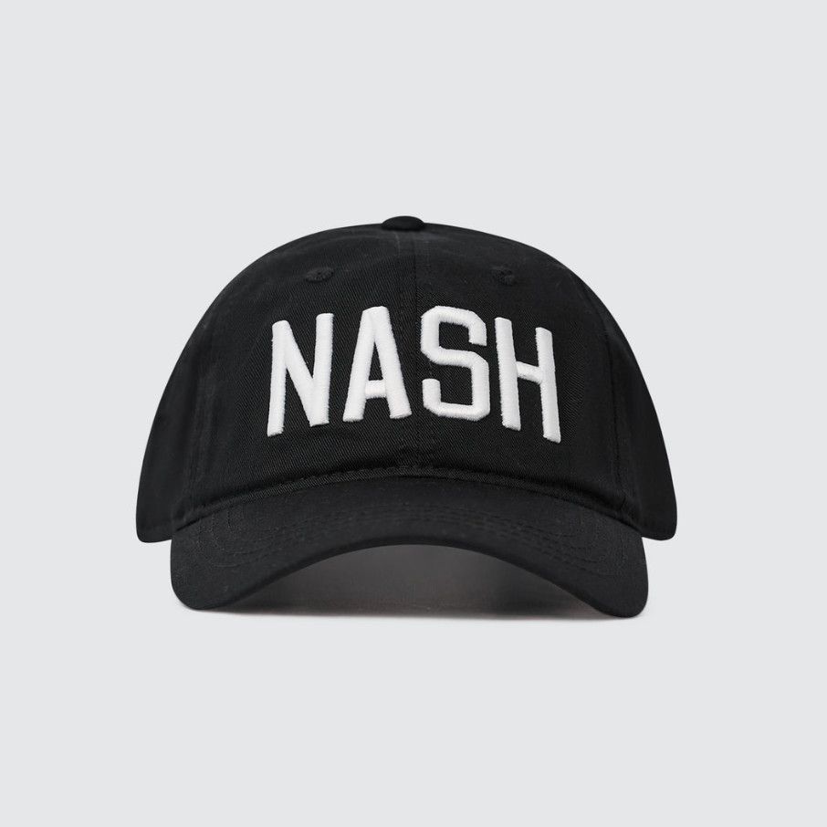The NASH™ Original black and white ball cap with embroidered logo, classic adjustable baseball hat