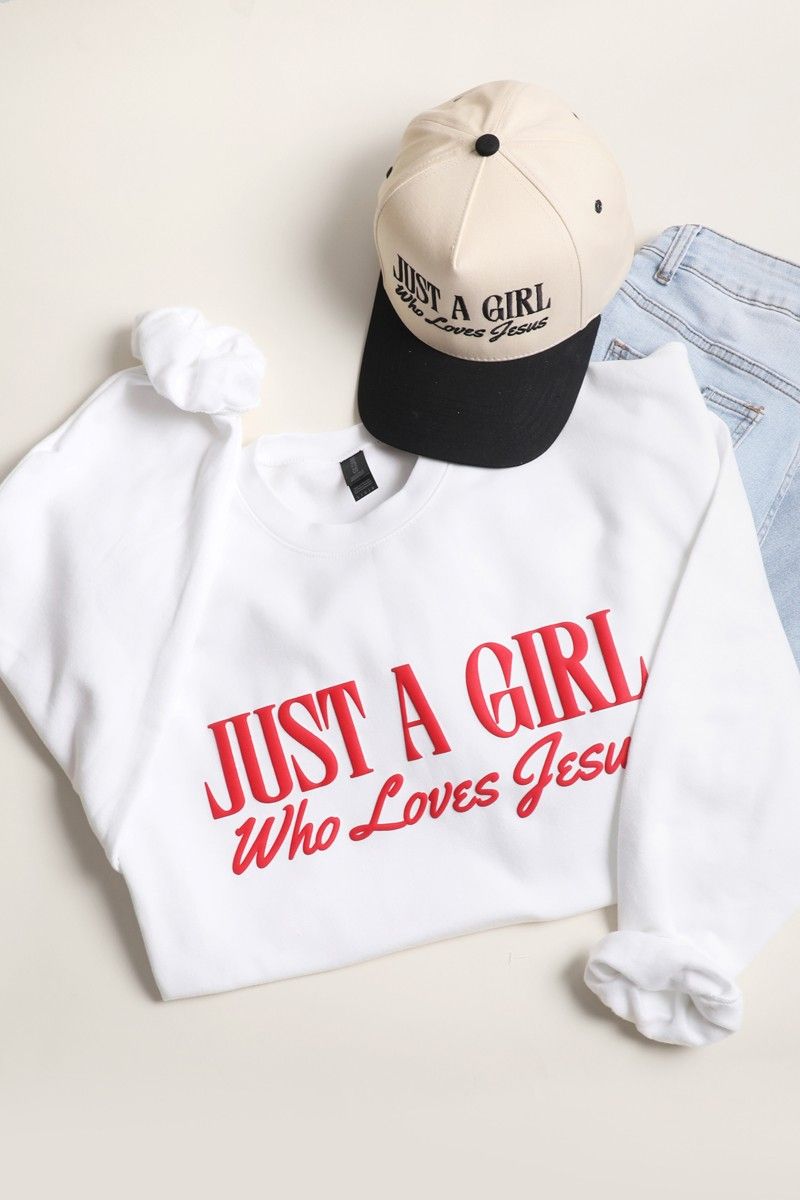 Just A Girl Love Jesus Sweatshirt, Size: S
