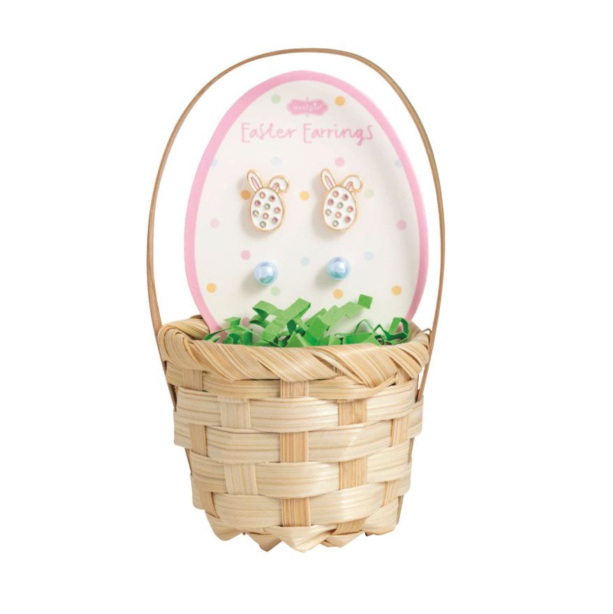 Easter Egg Stud Earrings in Basket
