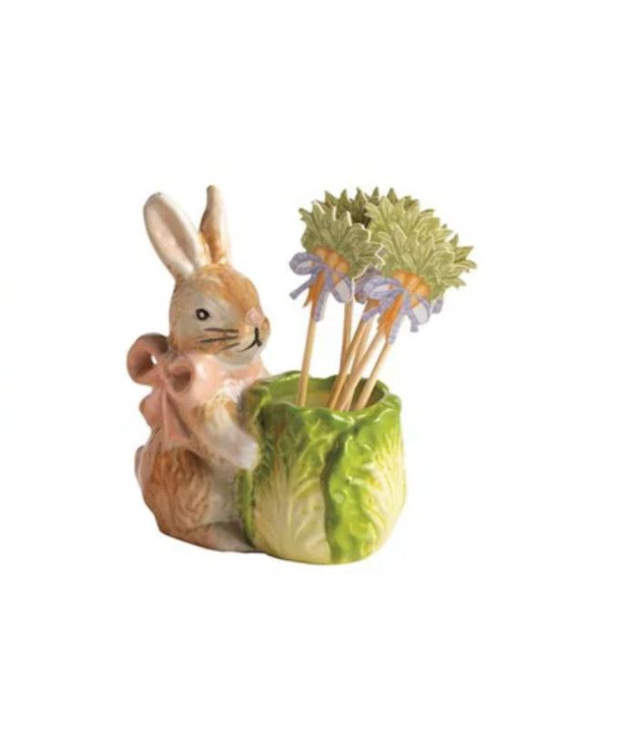 Easter Toothpick Holder | Pink Bow Bunny