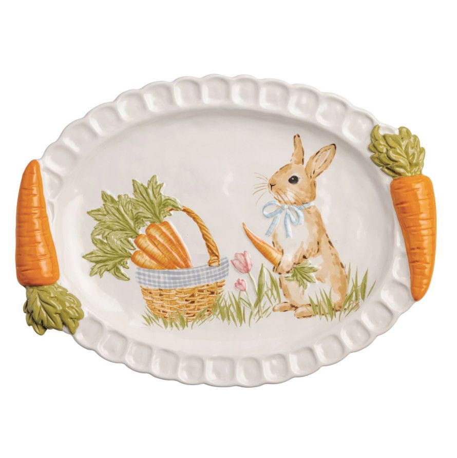 Easter Carrot Handle Platter