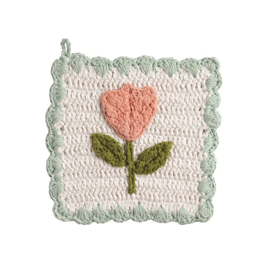 Tulip Crochet Pot Holder