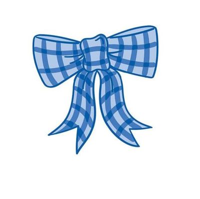 Happy Everything™ Mini Attachment | Blue Gingham Bow