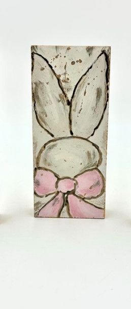 Bunny Block Art Pink