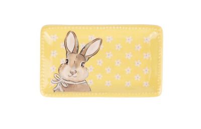 Sweet Bunny Flowers Trinket Tray