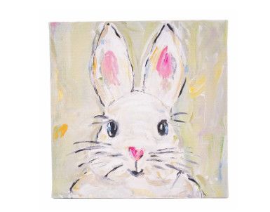 Sweet White Bunny Canvas