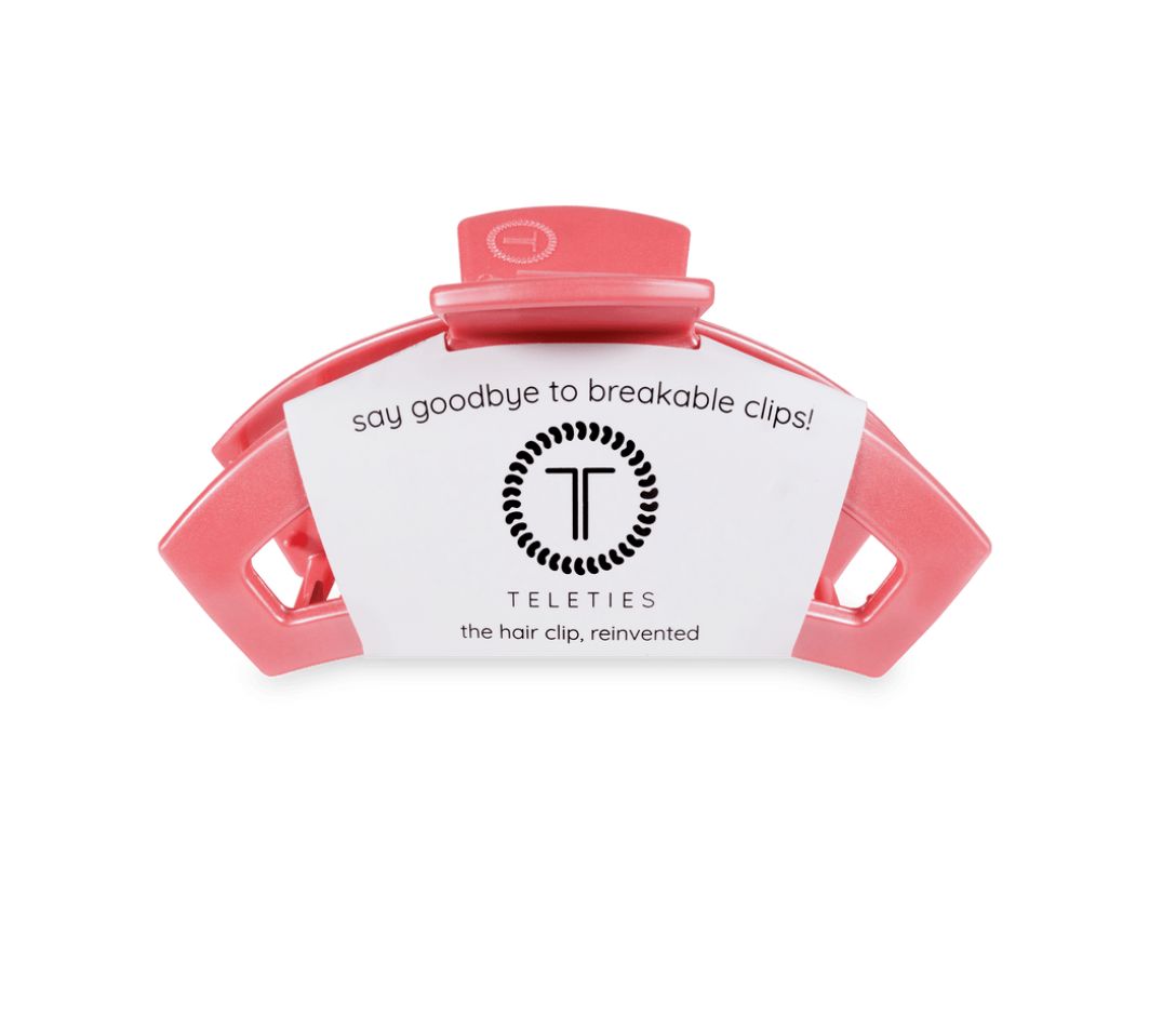 Teleties™ Open Hair Clip | Calming Coral