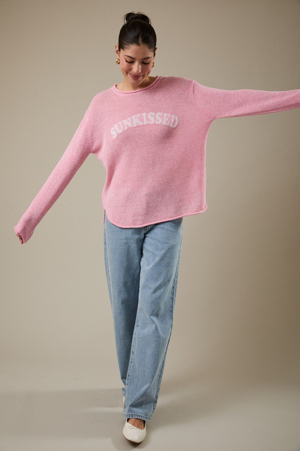 The Sunkissed Roll-Up Sweater, Size: S