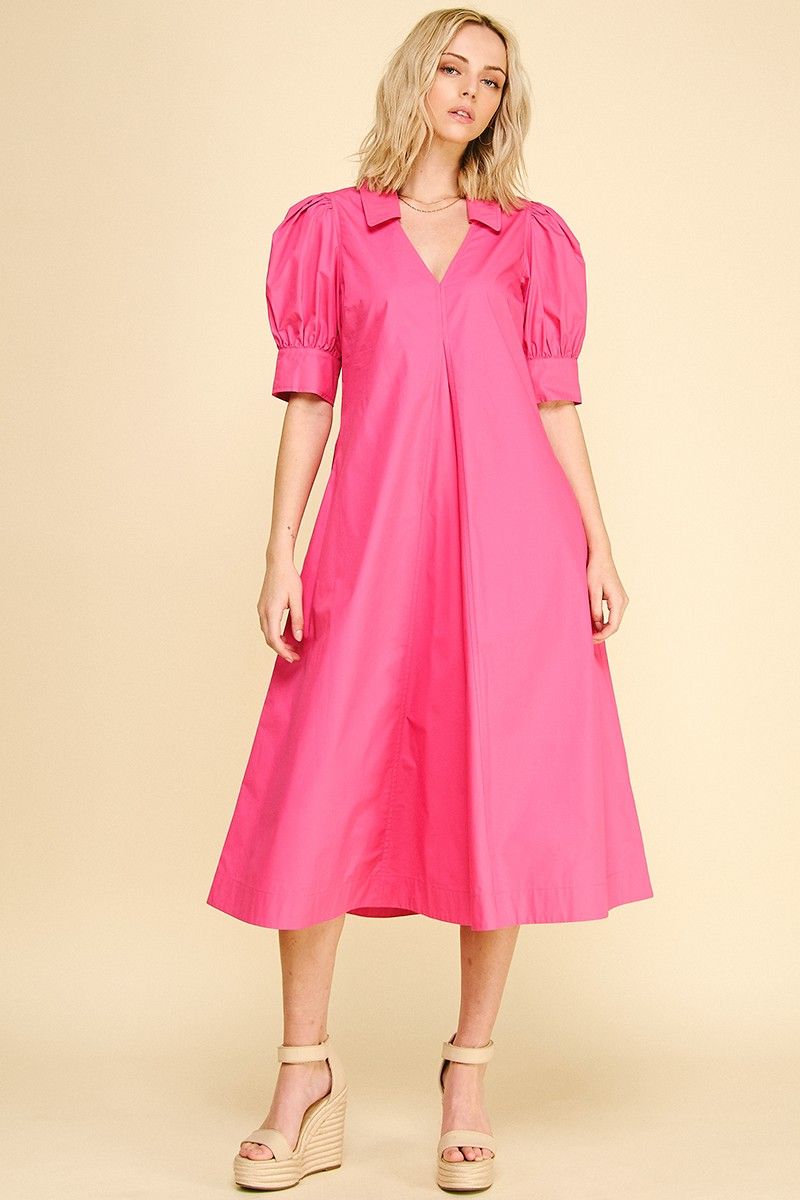The Amy Ray Dress, Color: Fuchsia, Size: S