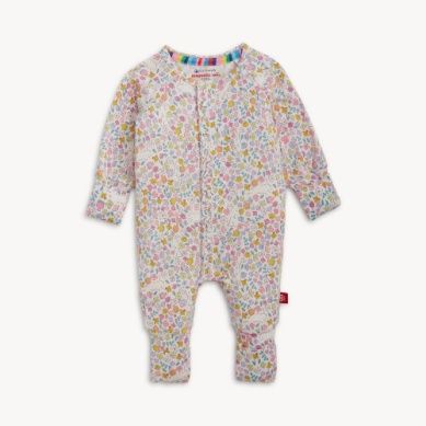 Magnetic Me™ Bunny Blossom Ruffled Coverall, Size: 3-6 mo