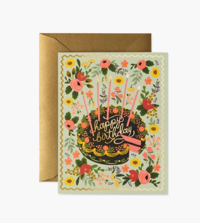 Rifle Paper Co.® Floral Cake Birthday Card