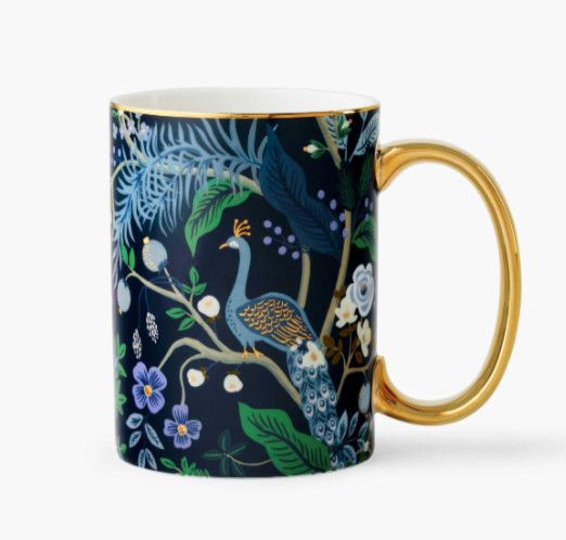 Porcelain Peacock Mug