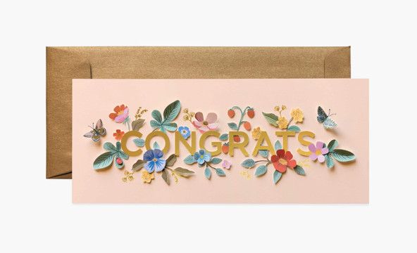 Rifle Paper Co.® Cut Paper Congrats No. 10 Card
