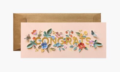 Rifle Paper Co.® Cut Paper Congrats No. 10 Card