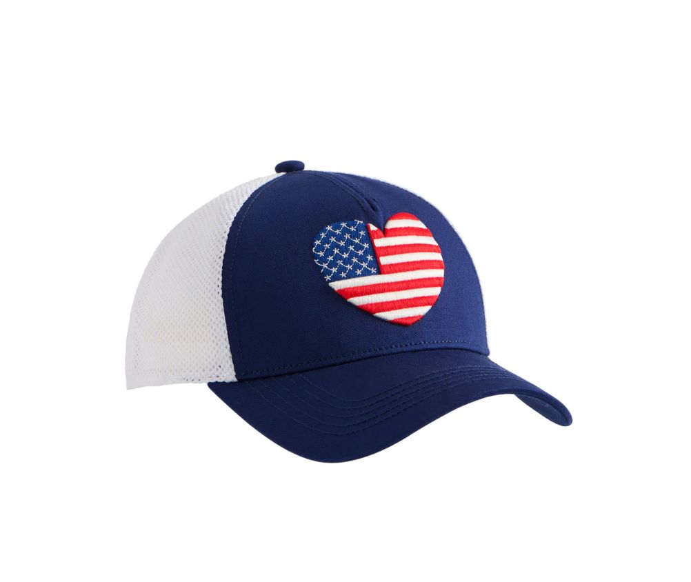 Heart Flag Trucker Hat | Navy
