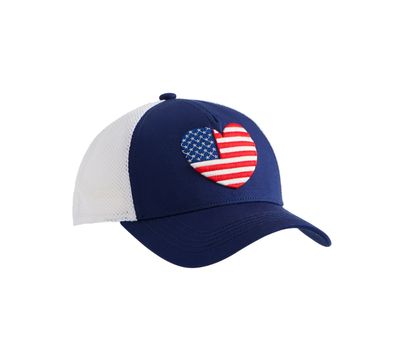 Heart Flag Trucker Hat | Navy