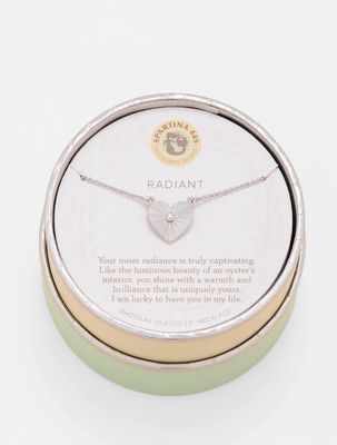 SLV Necklace 18" Radiant/Mother of Pearl Heart