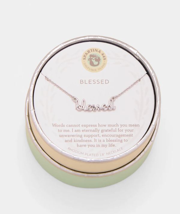 SLV Necklace 18" Blessed/Script