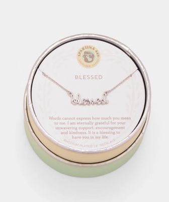SLV Necklace 18" Blessed/Script