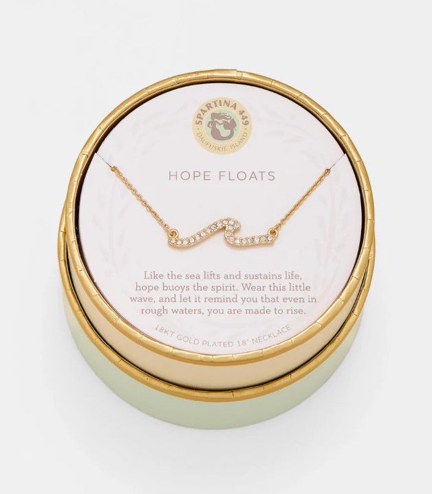 SLV Necklace 18" Hope Floats/Wave, Color: Gold