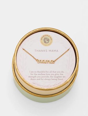 SLV Necklace 18" Thanks Mama/Script