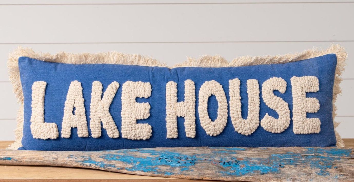 Lake House Stonewashed Pillow