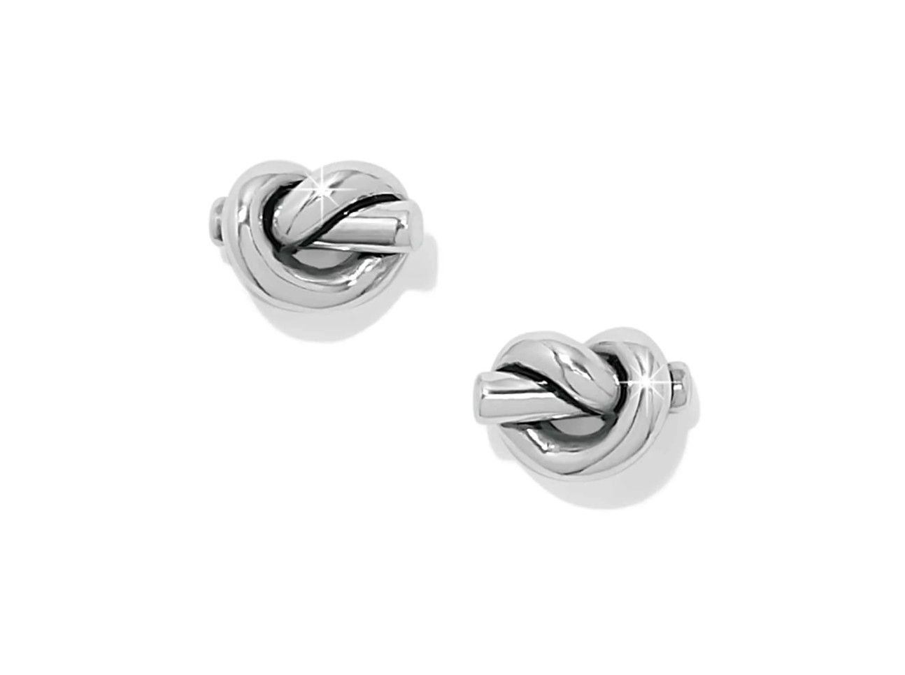 Interlok Single Knot Mini Earrings Silver