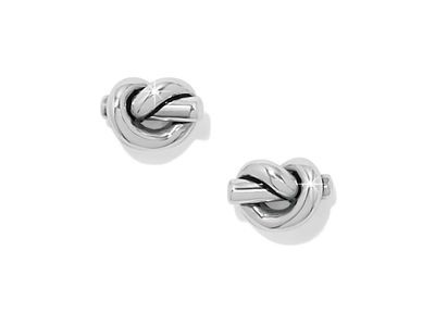 Interlok Single Knot Mini Earrings Silver