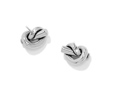 Interlok Single Knot Mini Earrings Silver