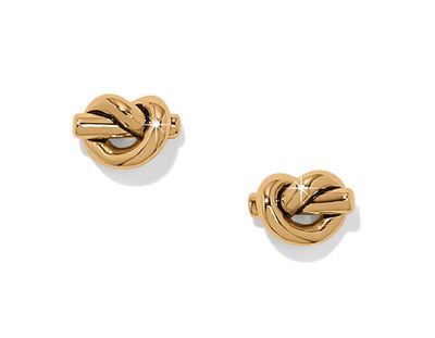Interlok Single Knot Mini Earrings Gold