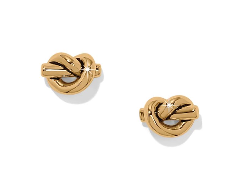 Interlok Single Knot Mini Earrings Gold
