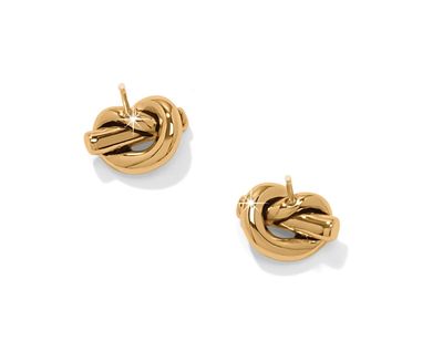 Interlok Single Knot Mini Earrings Gold