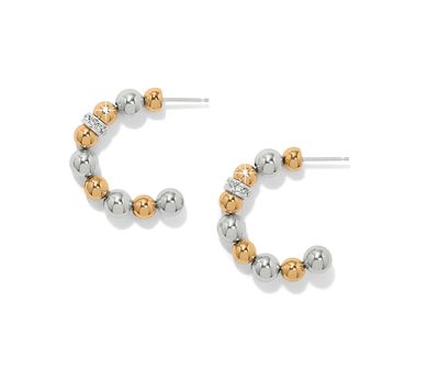 Meridian Petite Station Two Tone Hoop Earrings