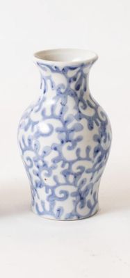 The Swirling Vine Blue &amp; White Bud Vase