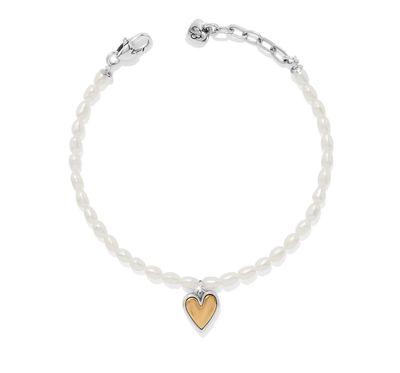 Cascade Embrace Pearl Heart Bracelet
