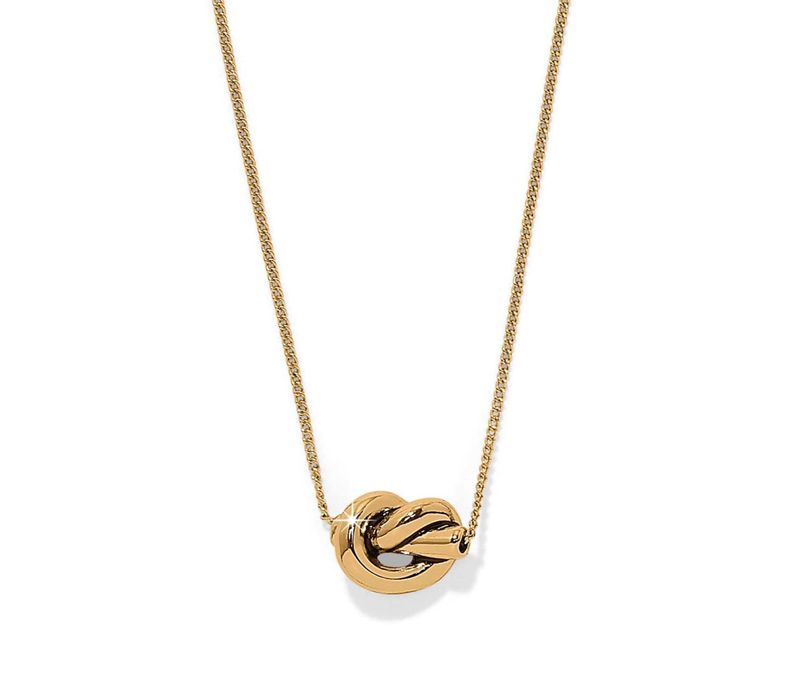 Interlok Single Know Mini Necklace Gold