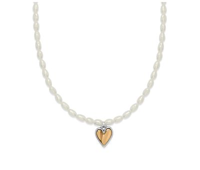 Cascade Embrace Pearl Heart Necklace