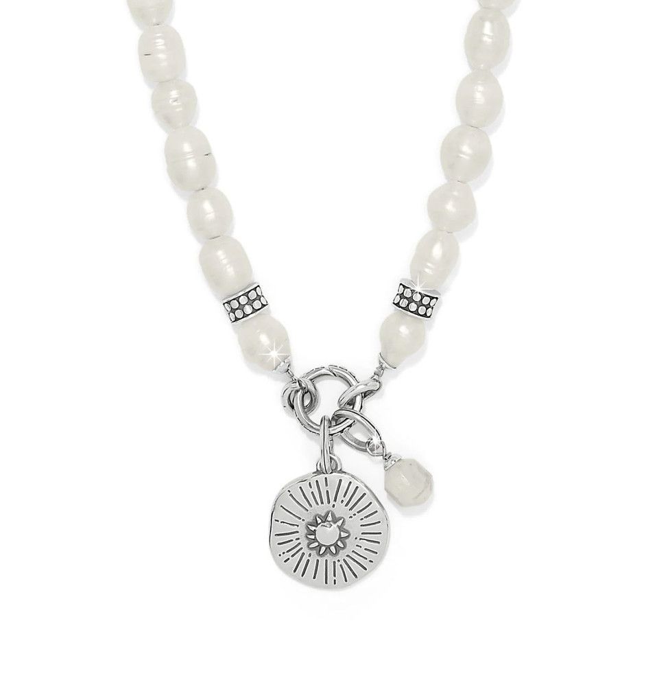 Token Charm Pearl Necklace