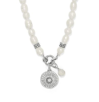 Token Charm Pearl Necklace