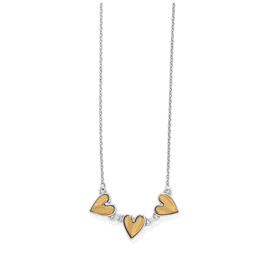 Cascade Heart Trio Necklace