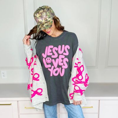 Smiley Jesus Loves You Tee