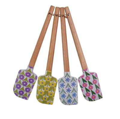 Floral Pattern Spatula Set of 4
