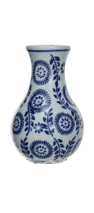 Hand-stamped Stoneware Vase | Blooming Vine