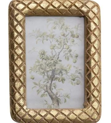 Gold Foiled Diamond Pattern Picture Frame