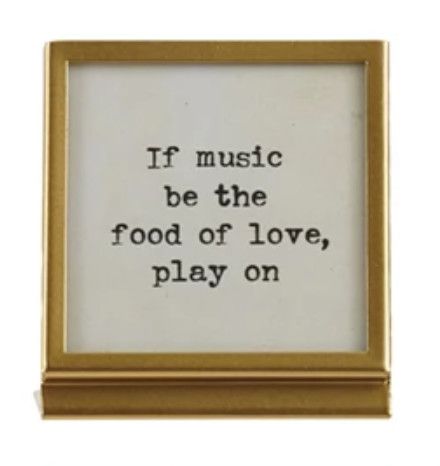 Small Framed Sayings | If Music Be Food
